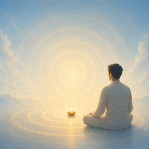 Yogic Concentration practice artwork from the Dhyana journey